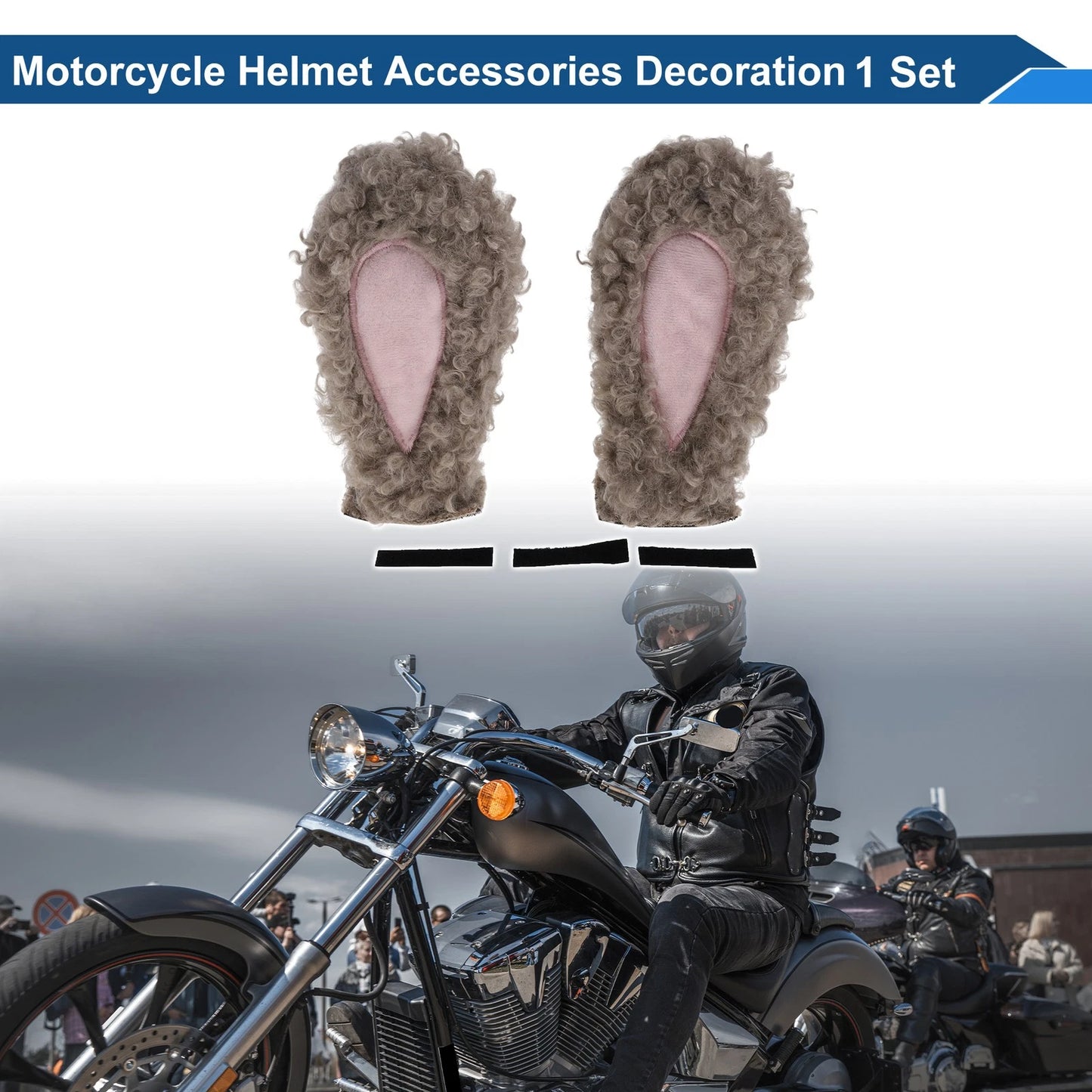 Plush Sticker Set for Motorcycle Helmet Accessories