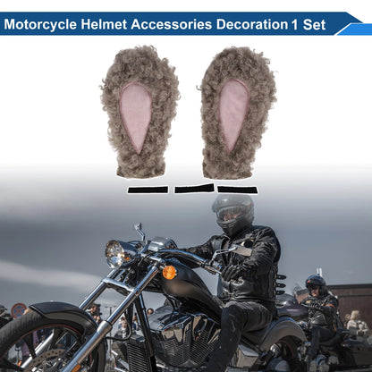 Plush Sticker Set for Motorcycle Helmet Accessories