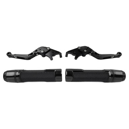 Black Extendable Brake Clutch Levers Grips Set for BMW C650GT C600 (2012-2016)