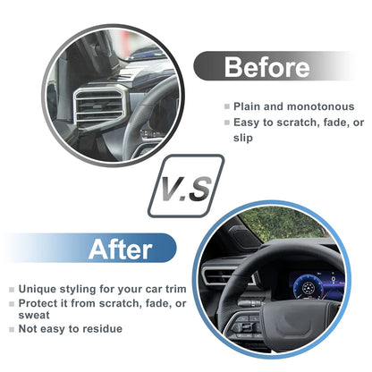 Set of 2 Air Condition Outlet Vent Trim Cover Frame for Toyota Tacoma (2024–2025) Blue