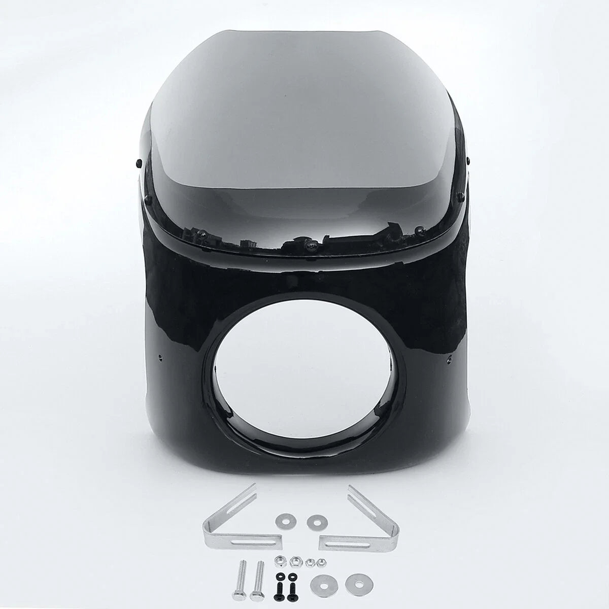 7-inch Round Motorcycle Headlight Headlamp Light Fairing Smoke Windshield Windscreen
