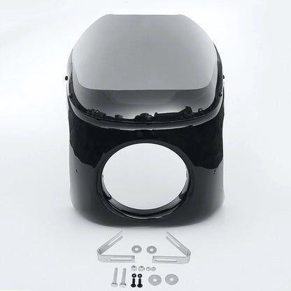 7-inch Round Motorcycle Headlight Headlamp Light Fairing Smoke Windshield Windscreen