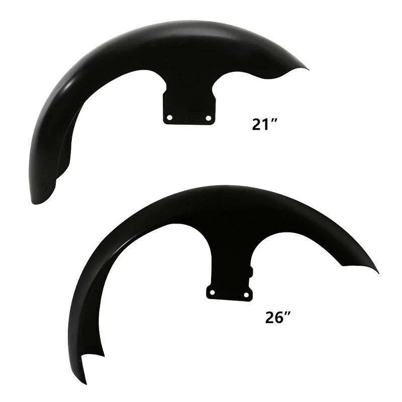 26" Wheel Wrap Unpainted Black Front Fender for Harley Touring Street Glide (2014-2023)