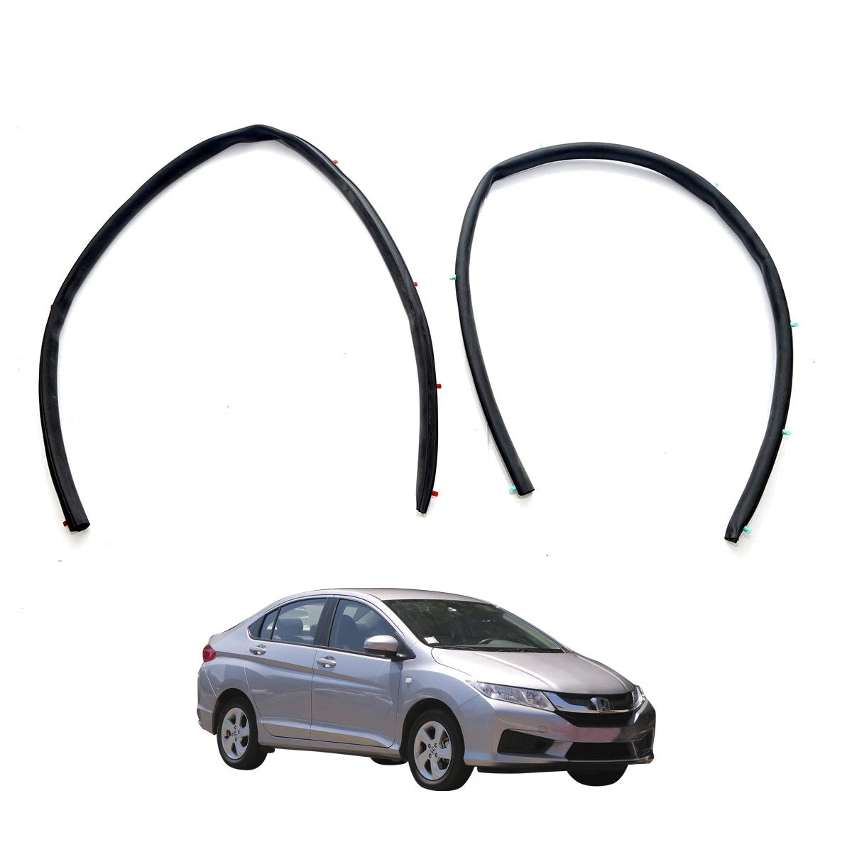 Set of 2 Rear Door Sub-Seal Rubber for Honda City (2014–2020)