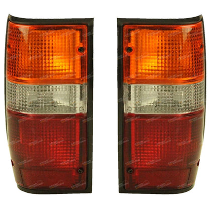 Set of 2 Black-Edge Tail Lights for Mitsubishi Triton (1986–1996)
