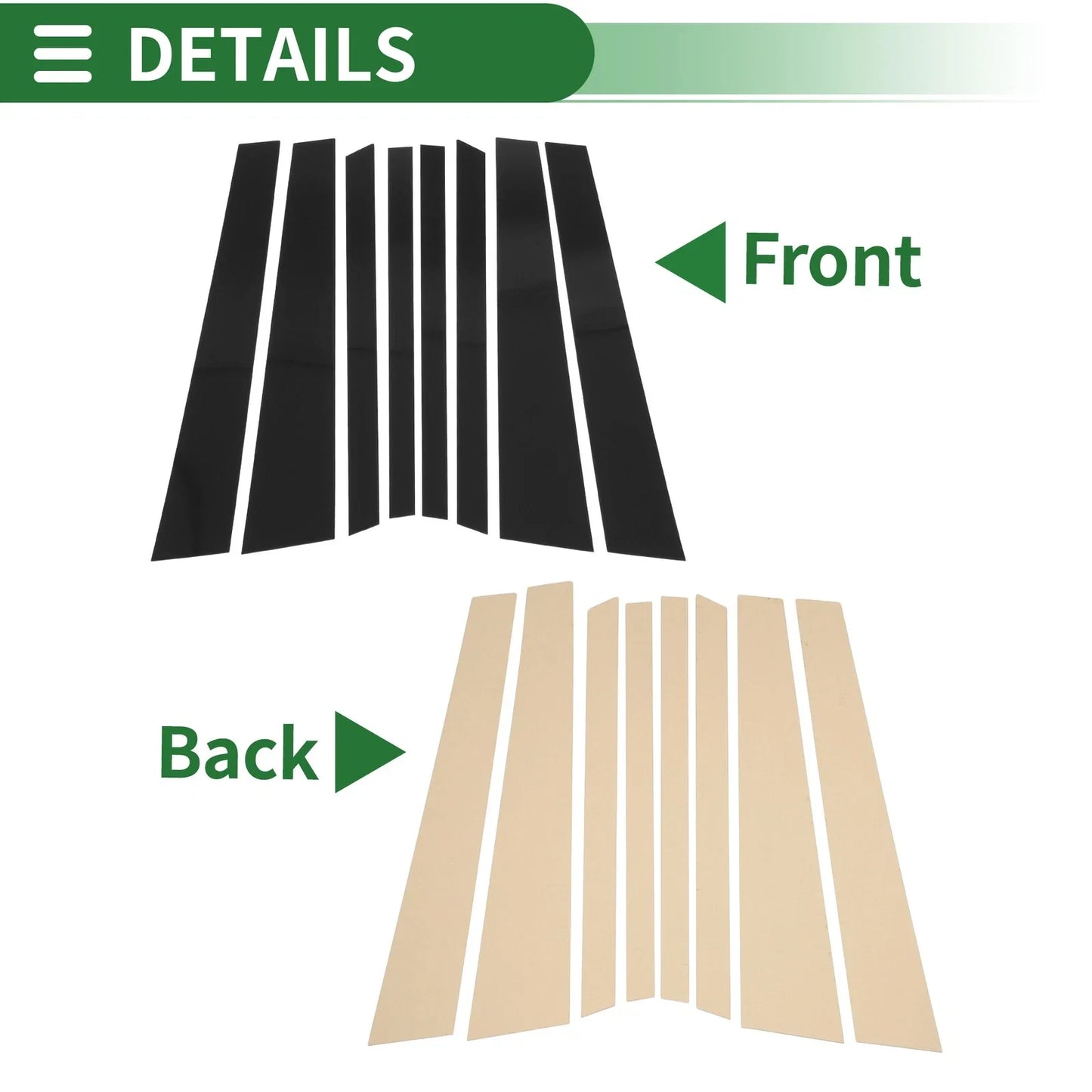 8 Pcs Door Pillar Window Trim for BMW X5 (2014-2018)