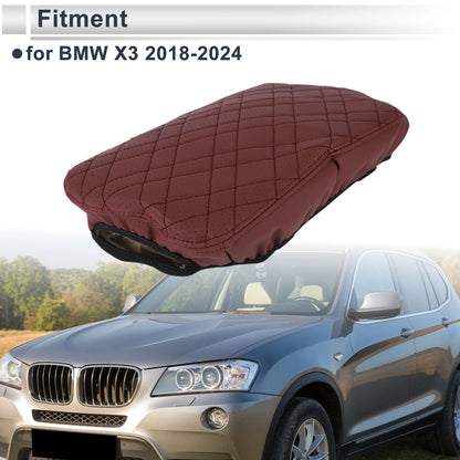 Center Console Cover for BMW X3 (2018–2024) Wine Red