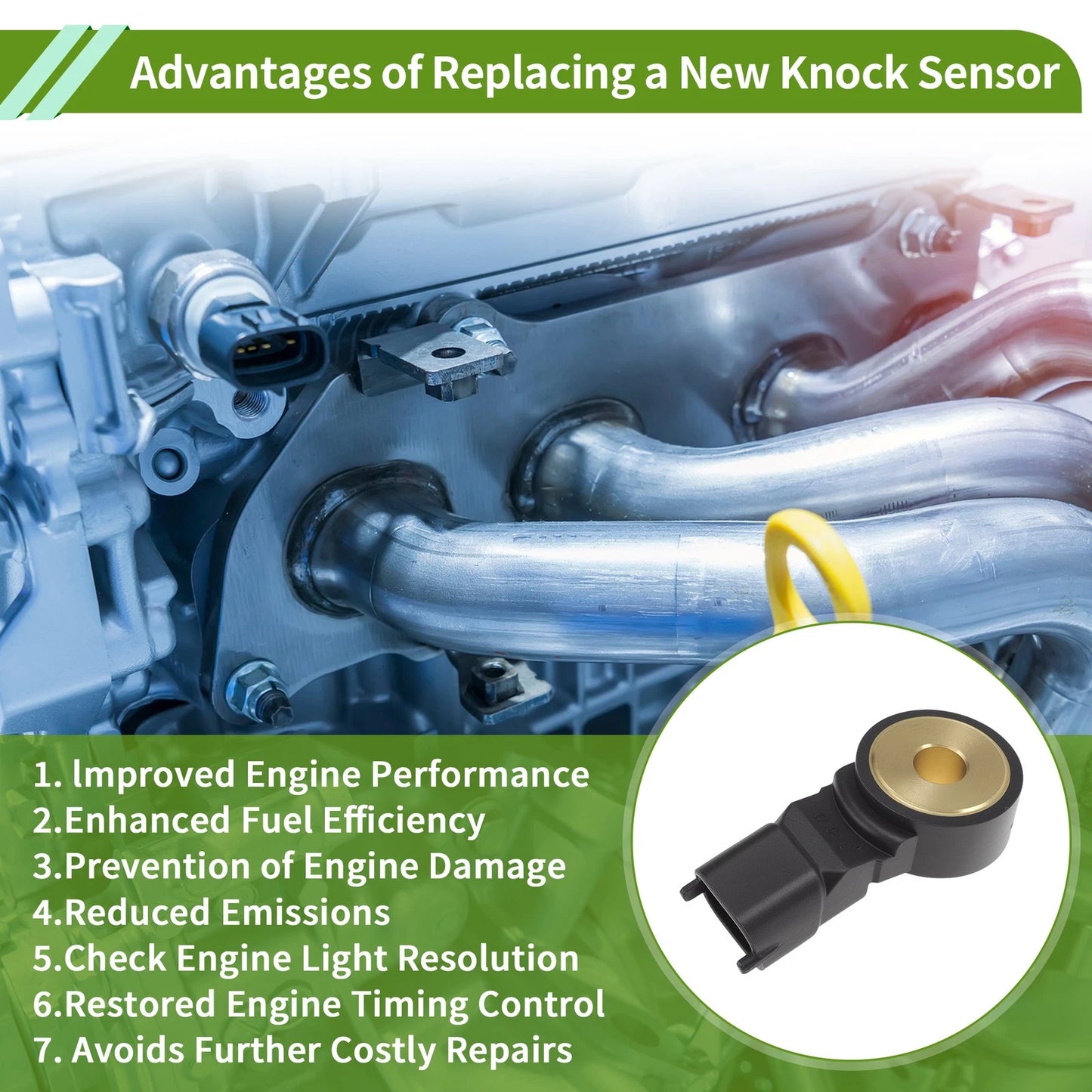 Ignition Knock Detonation Sensor No.0261231173 for Fiat 124 Spider (2017–2019)