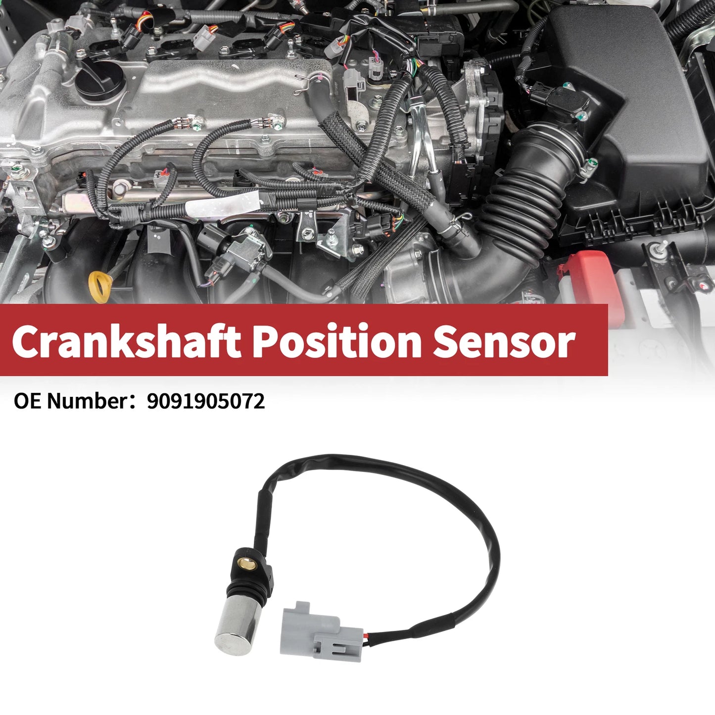 Crankshaft Position Sensor for Toyota Land Cruiser VDJ76 VDJ78 (No. 9091905072)