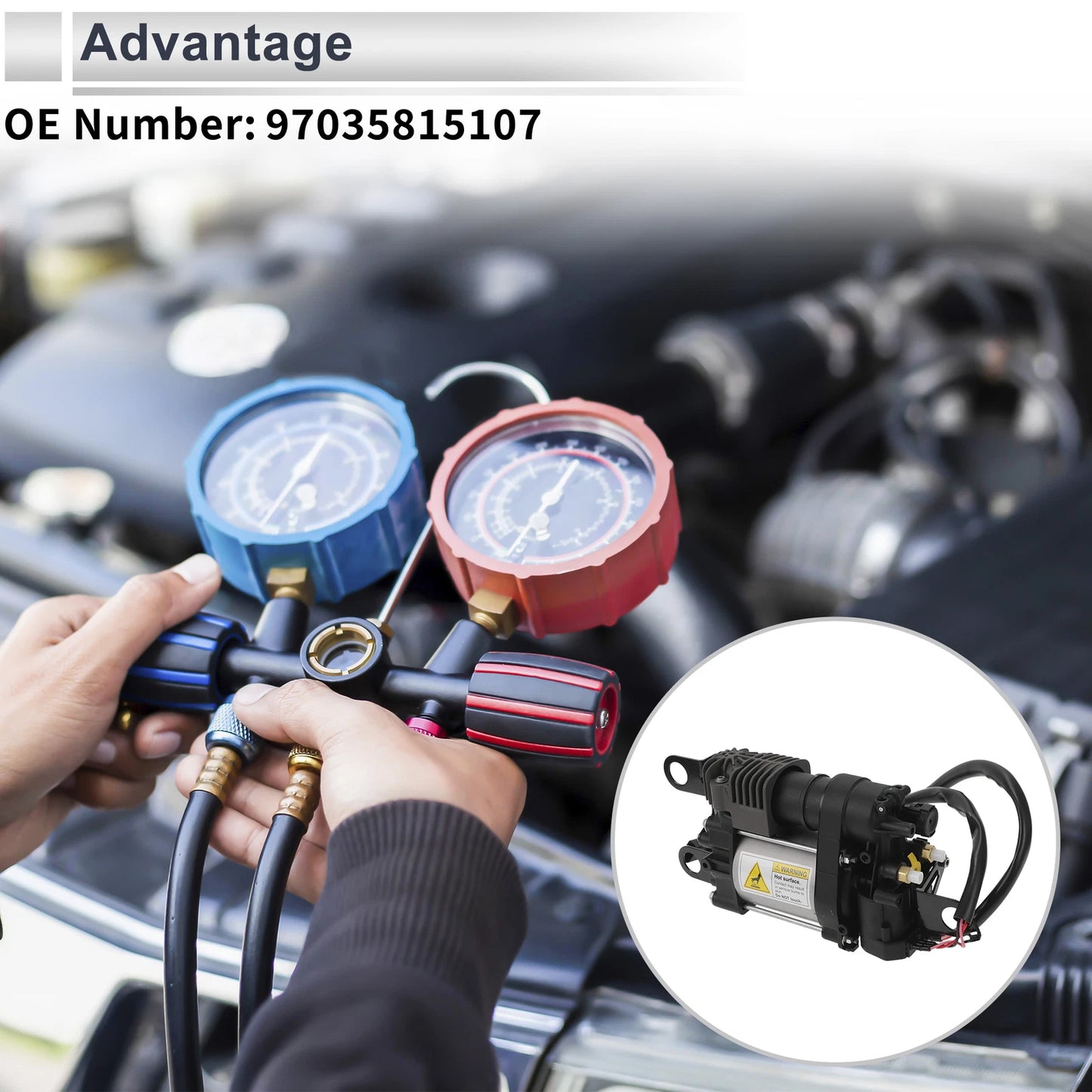 Air Suspension Compressor for Porsche Panamera (2010–2016) No. 97035815107