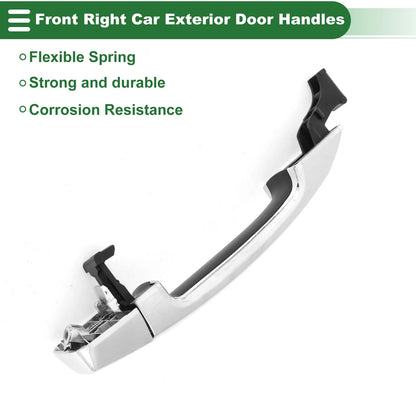 Front Right Door Handle No. 692100C020 for Toyota Tundra (2000–2023) Silver Tone