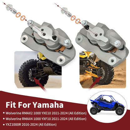 Set of 2 Front Brake Calipers with Pads for Yamaha YXZ1000R (2016–2024)