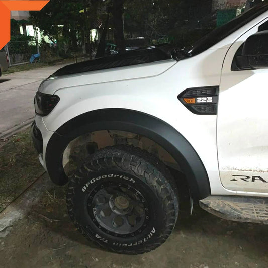 Matte Black Fender Flares for Ford Ranger T6 PX2 (2015-2018)