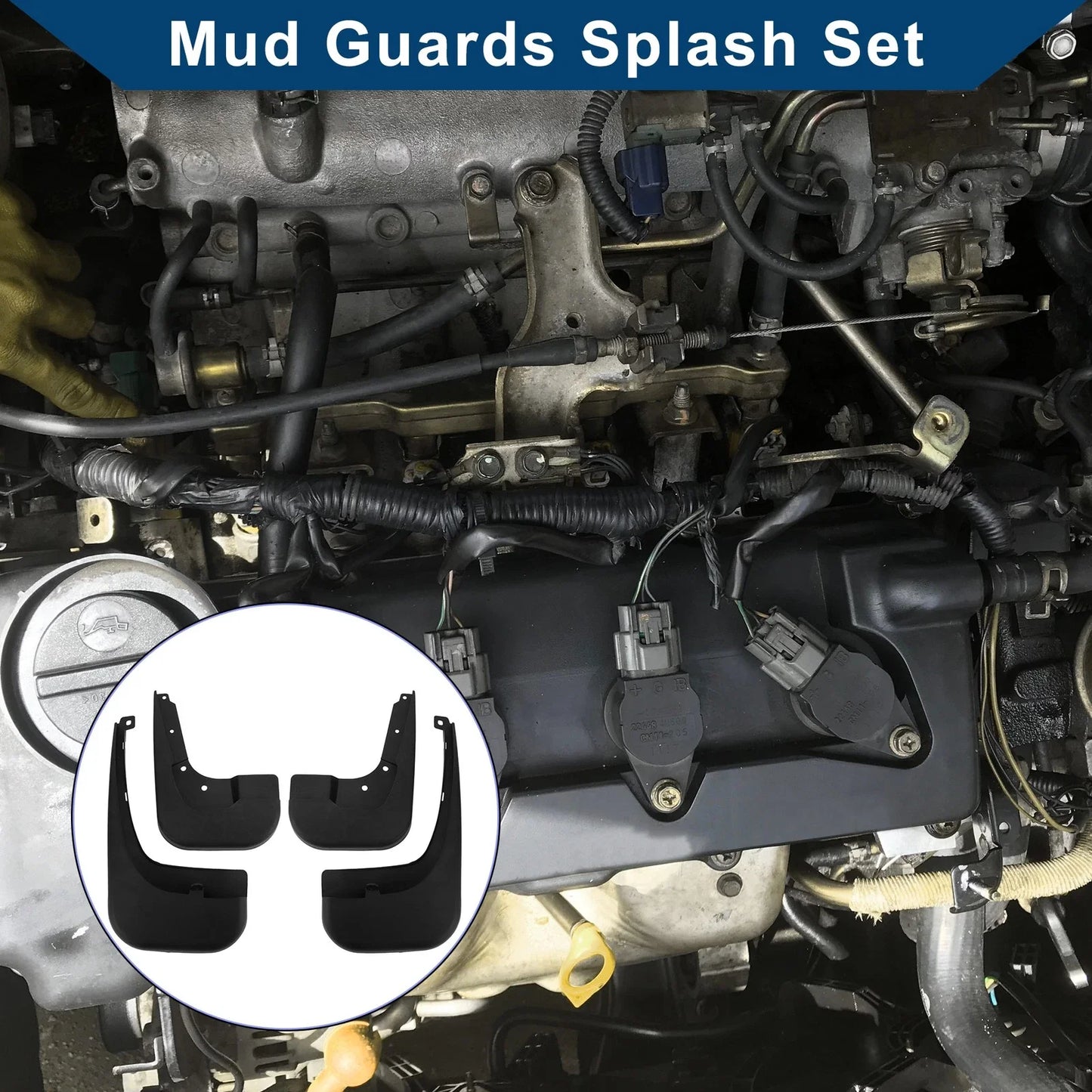 Mud Flaps Splash Guards for Mercedes-Benz V Class Sports Extended Edition (21-23)