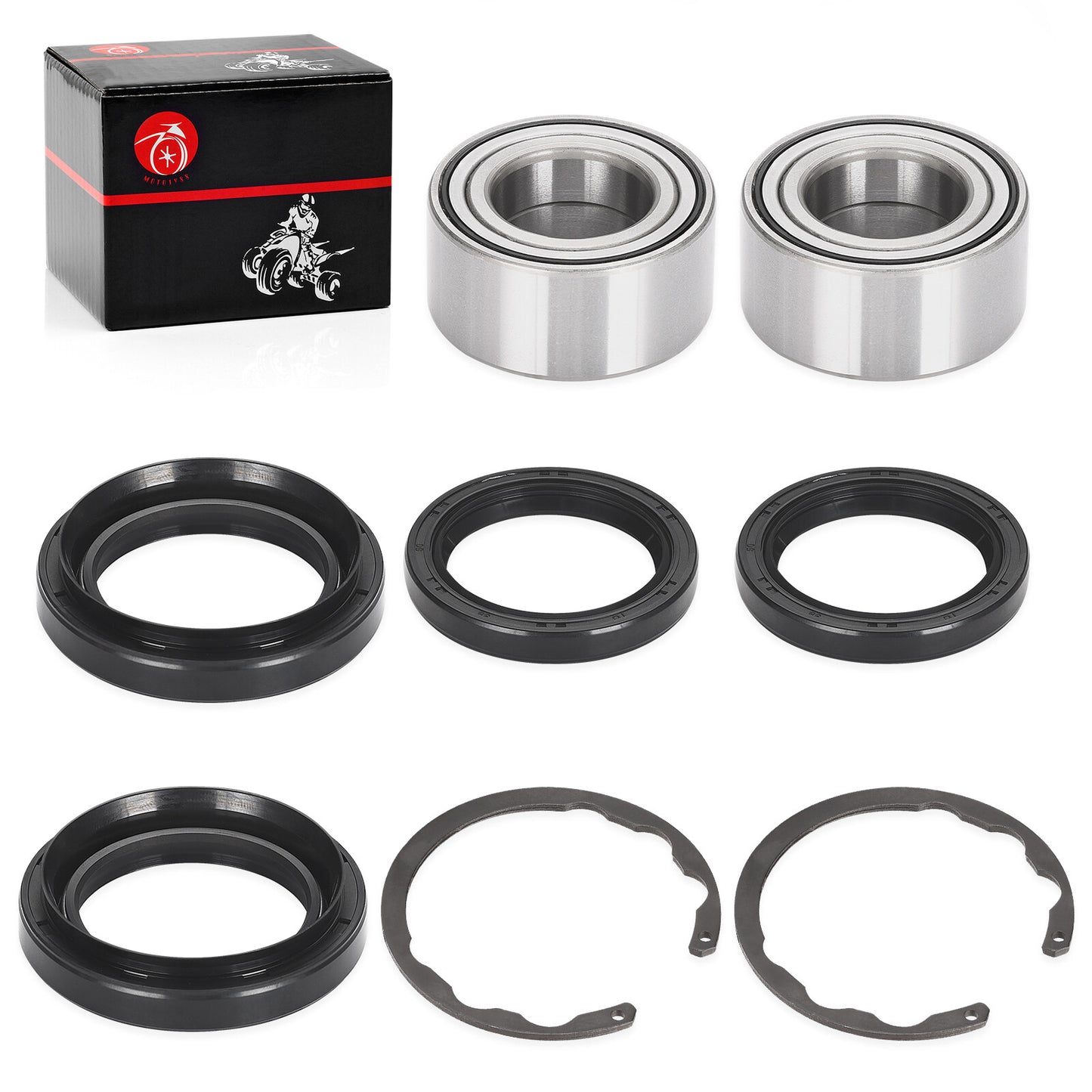 Front Wheel Bearings with Seals Kit for Kawasaki Bayou 300 400 (1990–2004)
