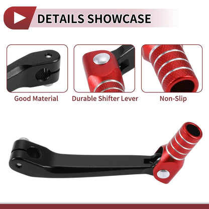 Folding Gear Shifter Lever for Honda CRF150F (2003–2017) Black Red