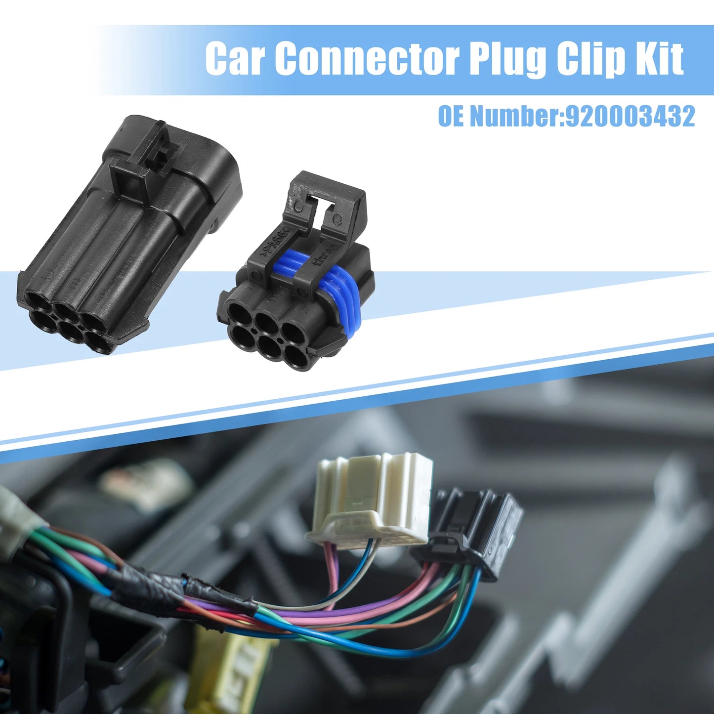 Set of 2 No.920003432 6 Pin Male Female Oxygen Sensors for VW Audi