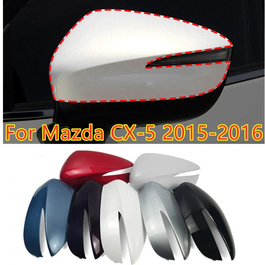2 x Driver/Passenger Side Mirror Cap Cover for Mazda CX-5 (2015–2016)