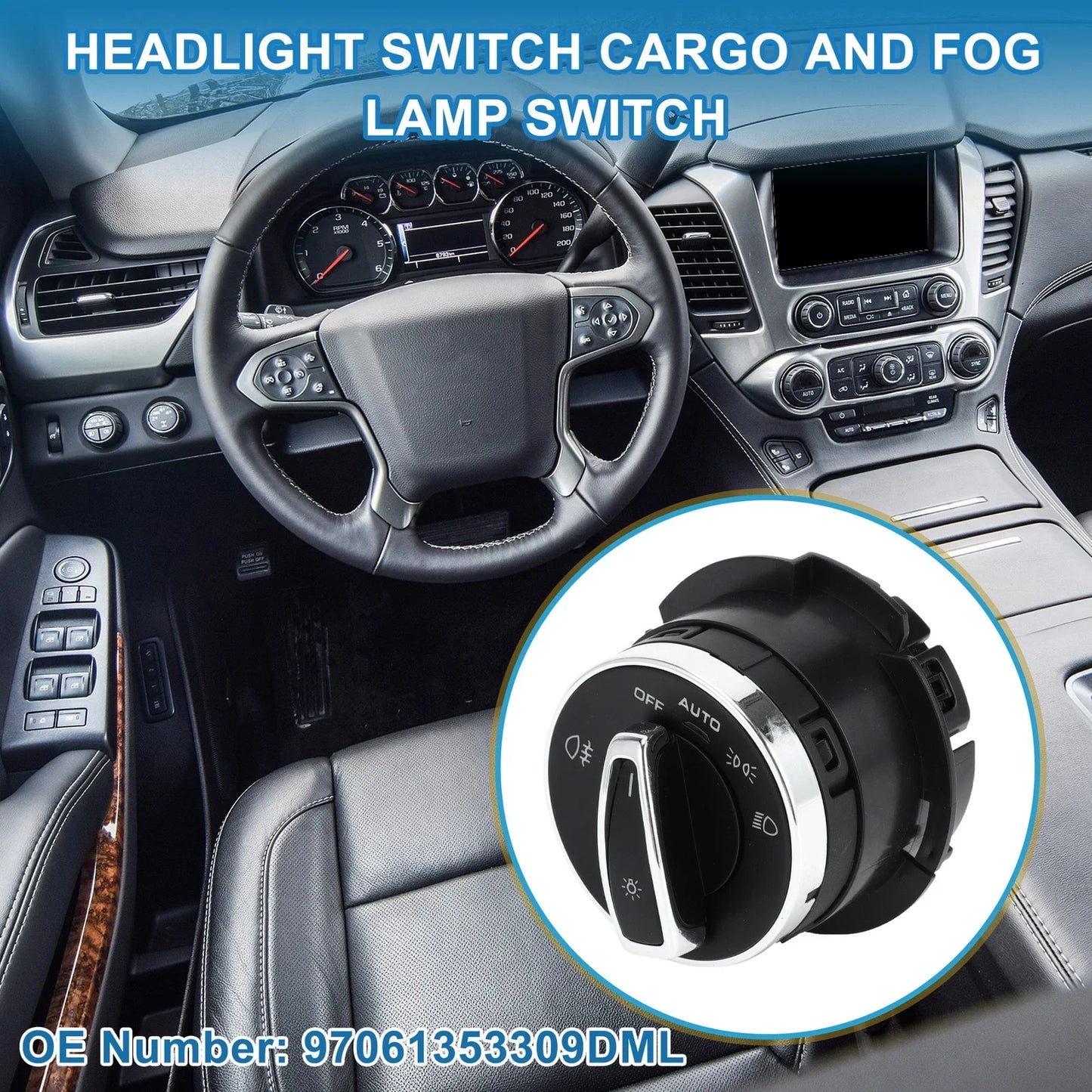 Headlight Switch for Porsche 718 Boxster (2023) - Plastic Black