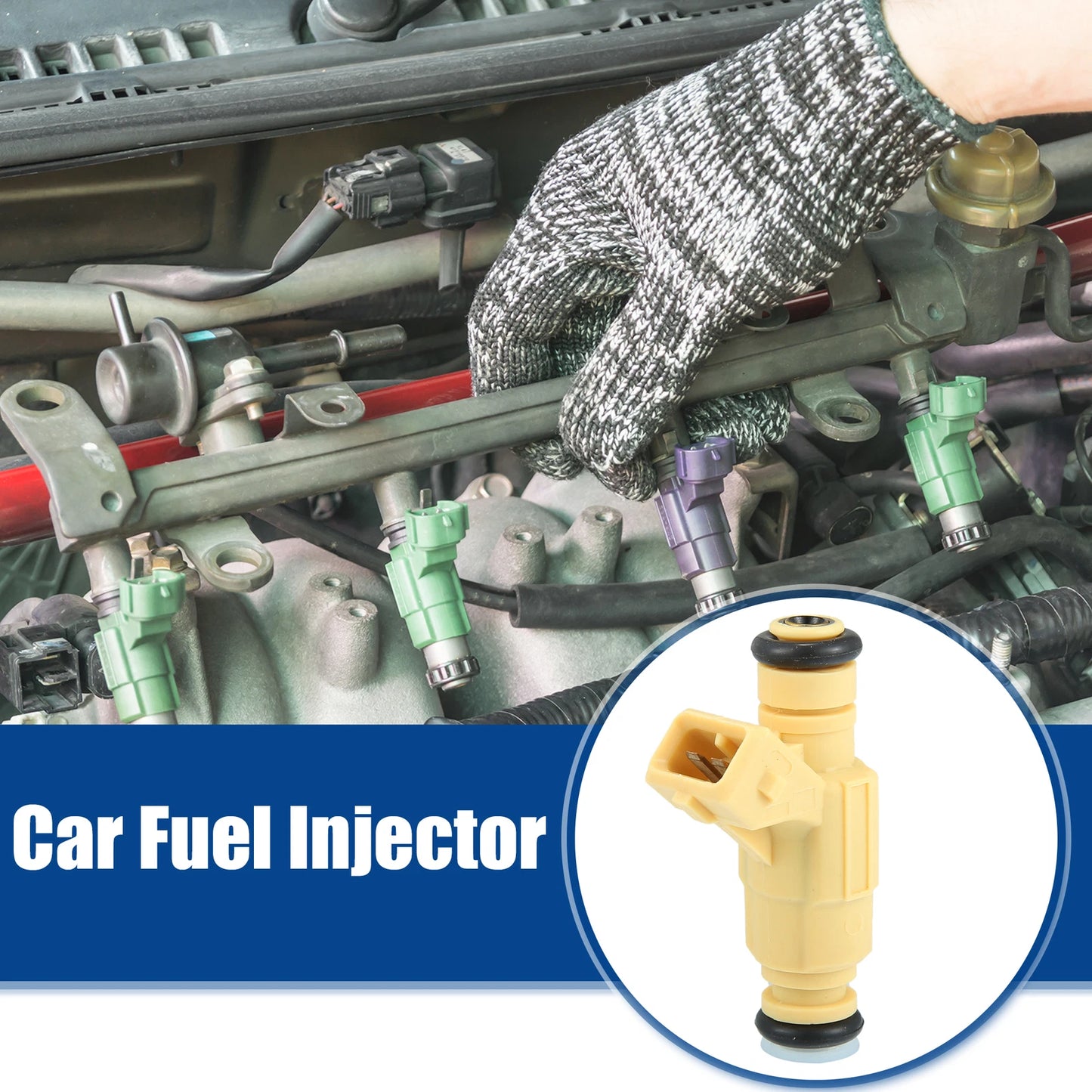 Set of 4 Fuel Injector Nozzles for Ford Escort, Mercury Tracer (1998)