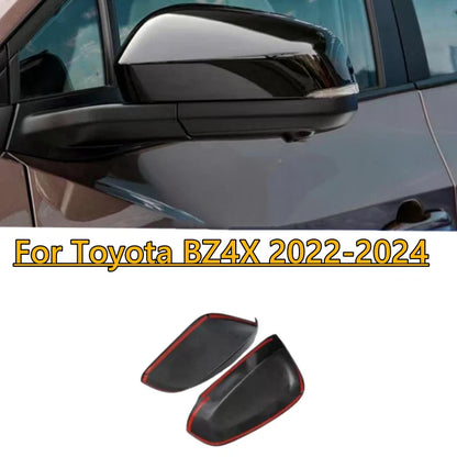 Glossy Black Side Rearview Mirror Cap Cover Trim for Toyota BZ4X (2022–2024)