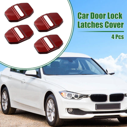 4 x Car Door Latch Lock Cover Protector for BMW 1 Series 2 Series X5 Red