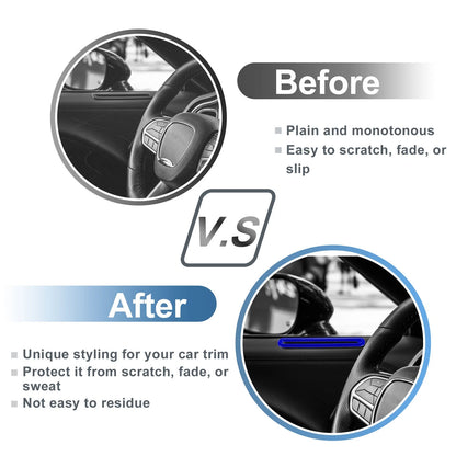 2Pcs Air Condition Outlet Vent Trim Cover for Dodge Challenger (2015–2023) Blue