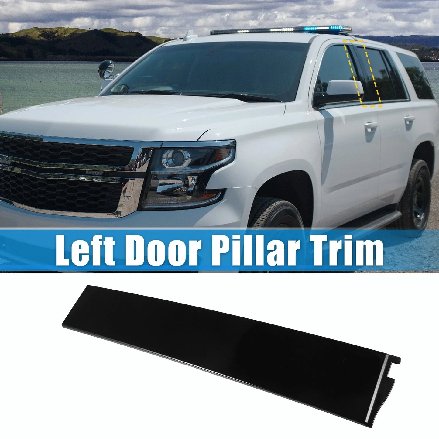 Left Door B Pillar Trim Panel for Cadillac Chevy (2010-2015)