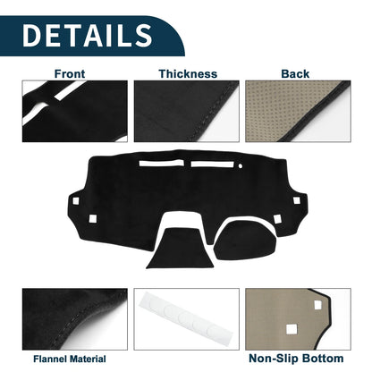 Dashboard Cover Mat for Daihatsu Move LA150S/LA160S (2014–2022) Black Set