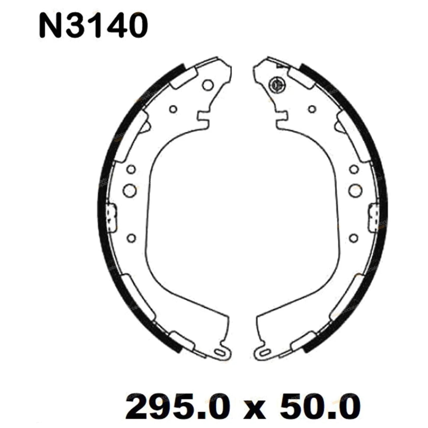 Rear Drum Brake Lining Shoe Set for Navara D21 D22 (1989 - 2014) Ute Pads