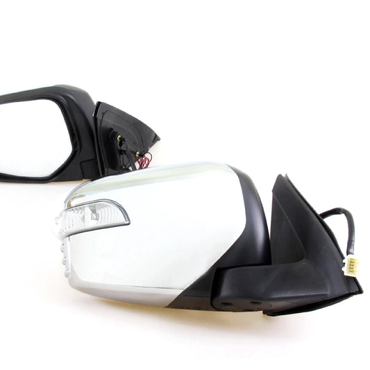 Chrome Electric Fold Wing Mirror for Mitsubishi Triton L200 2005-2014