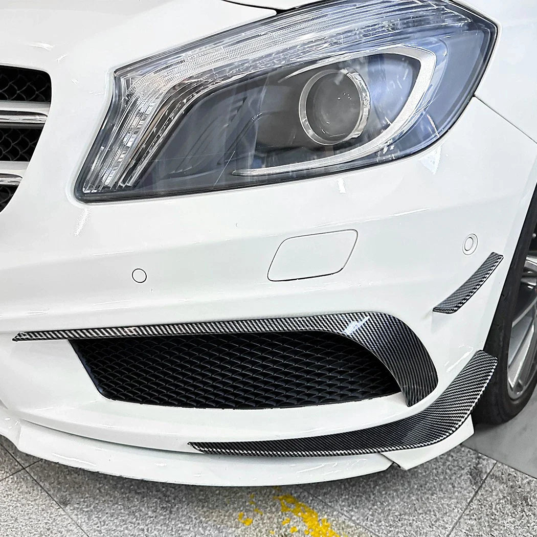 Carbon Look Side Fin Canards Splitters for Mercedes-Benz A-Class AMG(2013–2015)