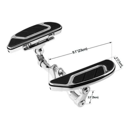 Chrome Rider Driver Passenger Floorboards for Harley Road King Glide (93-2025)