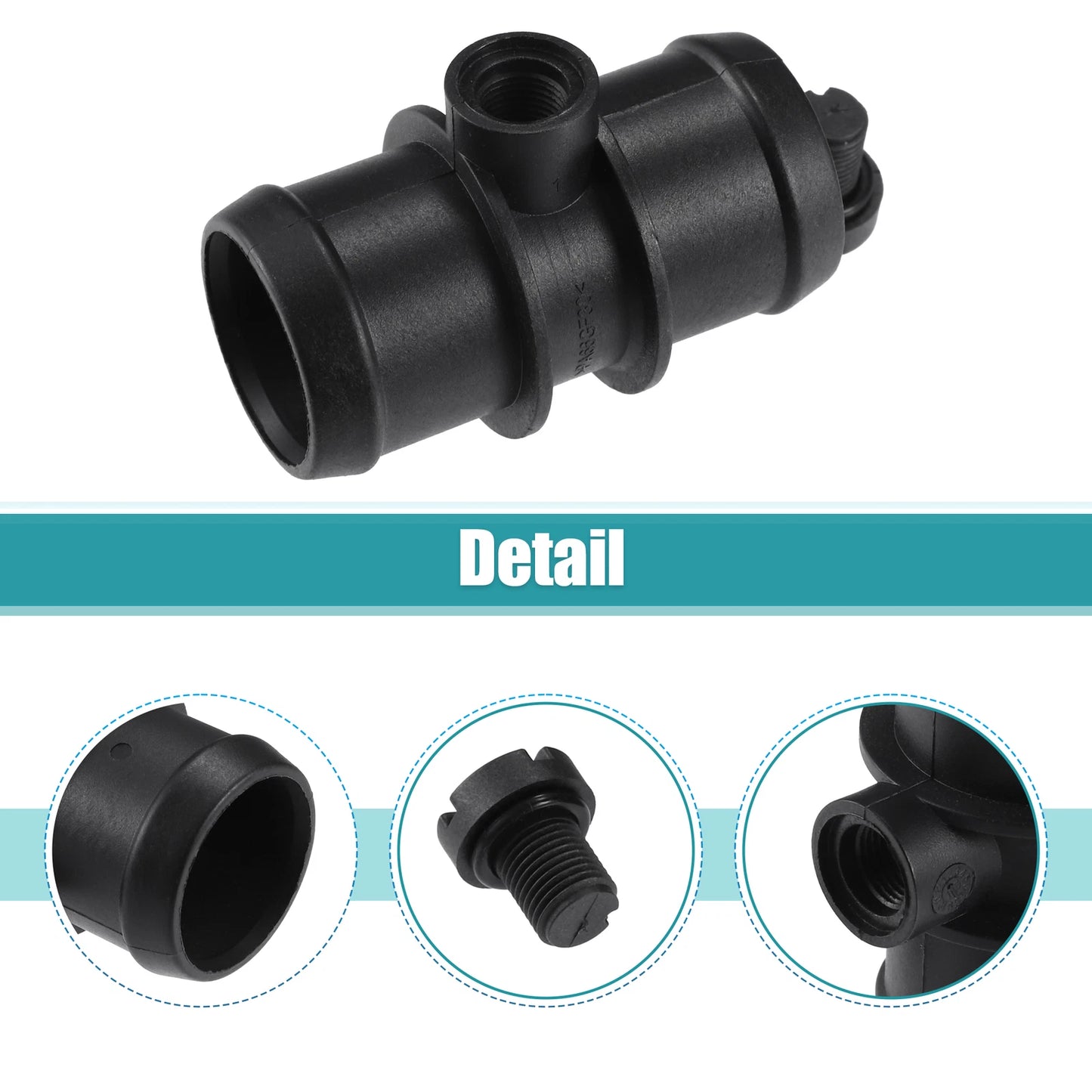 Engine Coolant Hose Connector for BMW MINI Cooper (2002–2008) No. 17127515502 Black