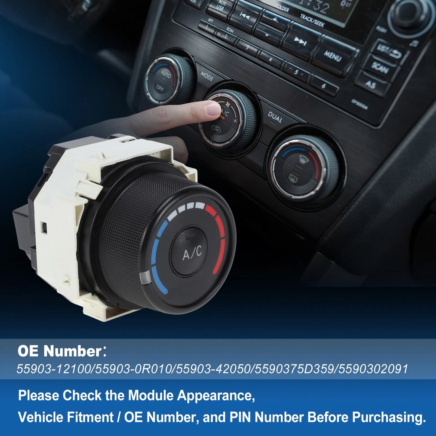 A/C Heater Climate Control Module for Toyota RAV4 (2006–2012) & Corolla (2009–2013)