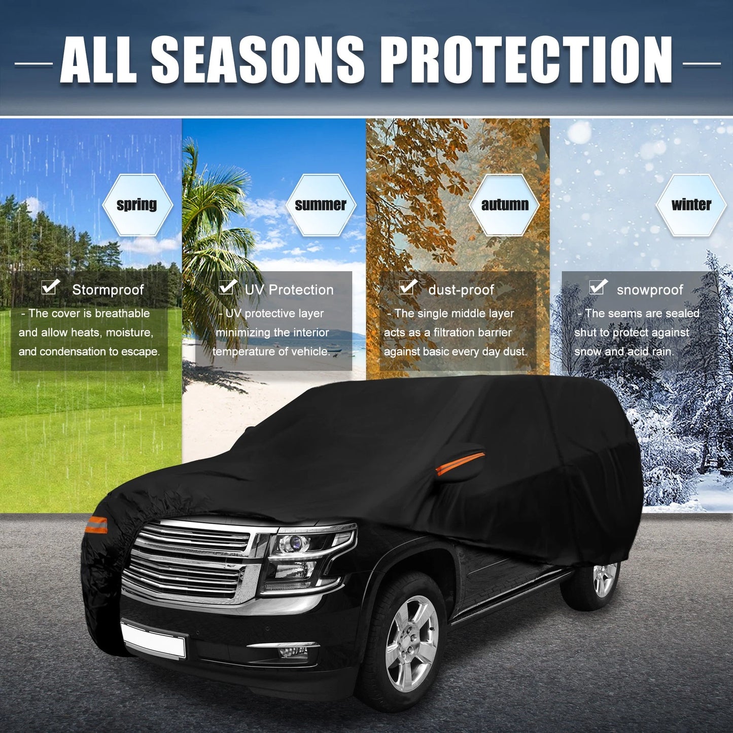 Waterproof Aluminum Film Vehicle Cover for Chevrolet Tahoe (2007–2020)