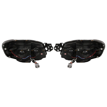 Set of 2 Chrome LED Projector Headlights for Subaru Impreza (2005–2007)