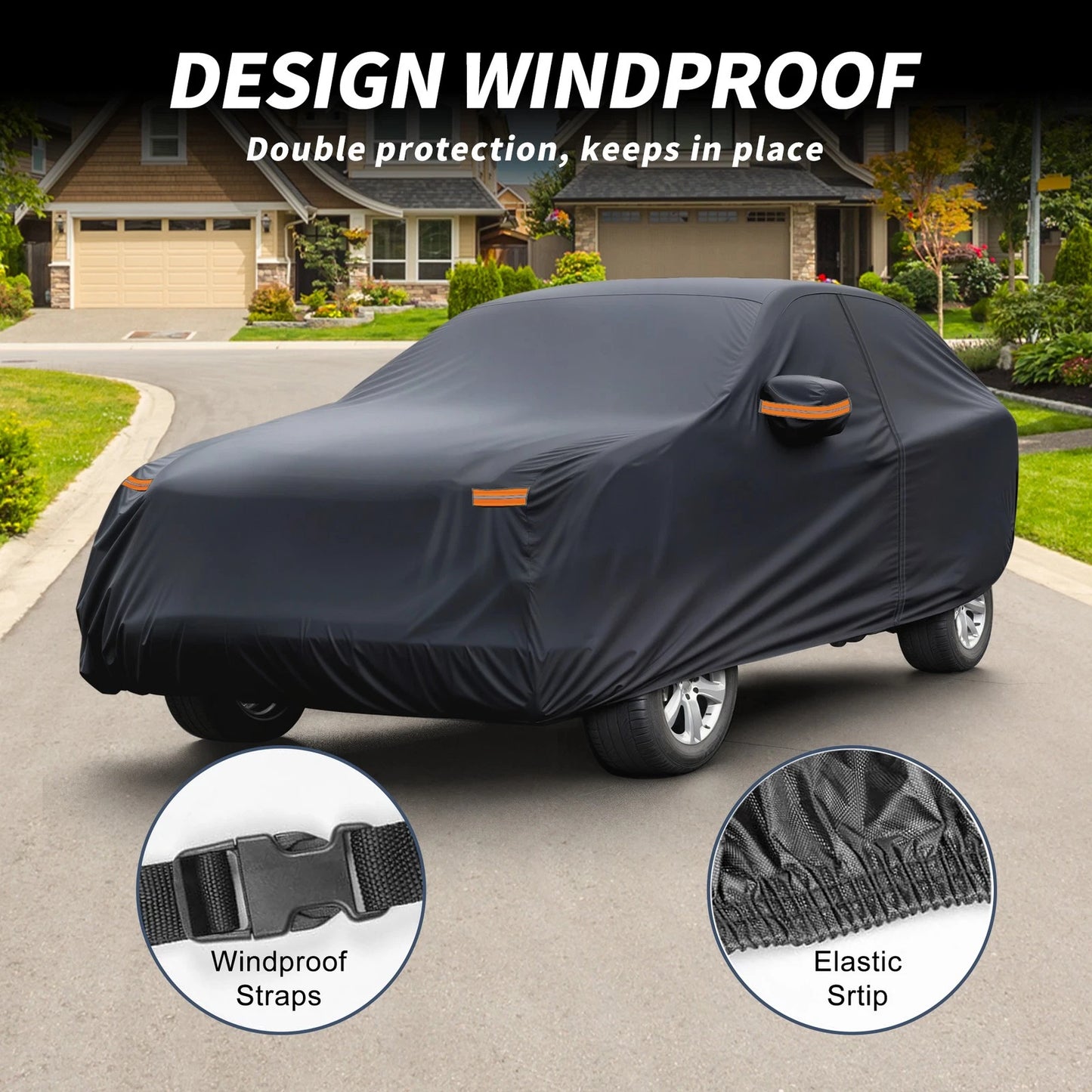 Waterproof Car Cover with Driver Door Zipper for Hyundai Tucson