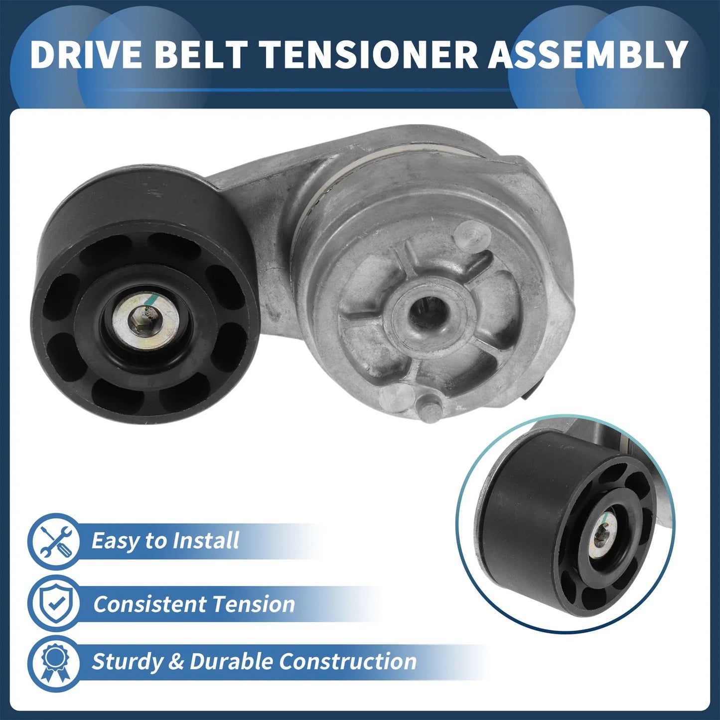 Belt Tensioner for Chevrolet C7500 Kodiak (2004-2009) - Durable Metal 1 x Pc
