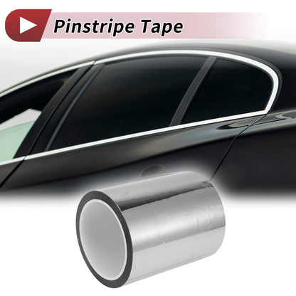 Pinstripe Tape 120mmx50m for Car Motorcycle Boat Silver Tone (Universal)