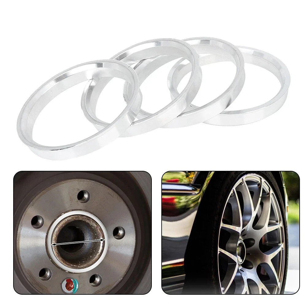 4pcs 67.1–60.1 mm Aluminium Hub Centric Rings Wheel Bore Spacer