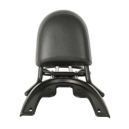 Black Backrest Sissy Bar w/ Rack for Harley V-Rod VRSCA (2002-2006)