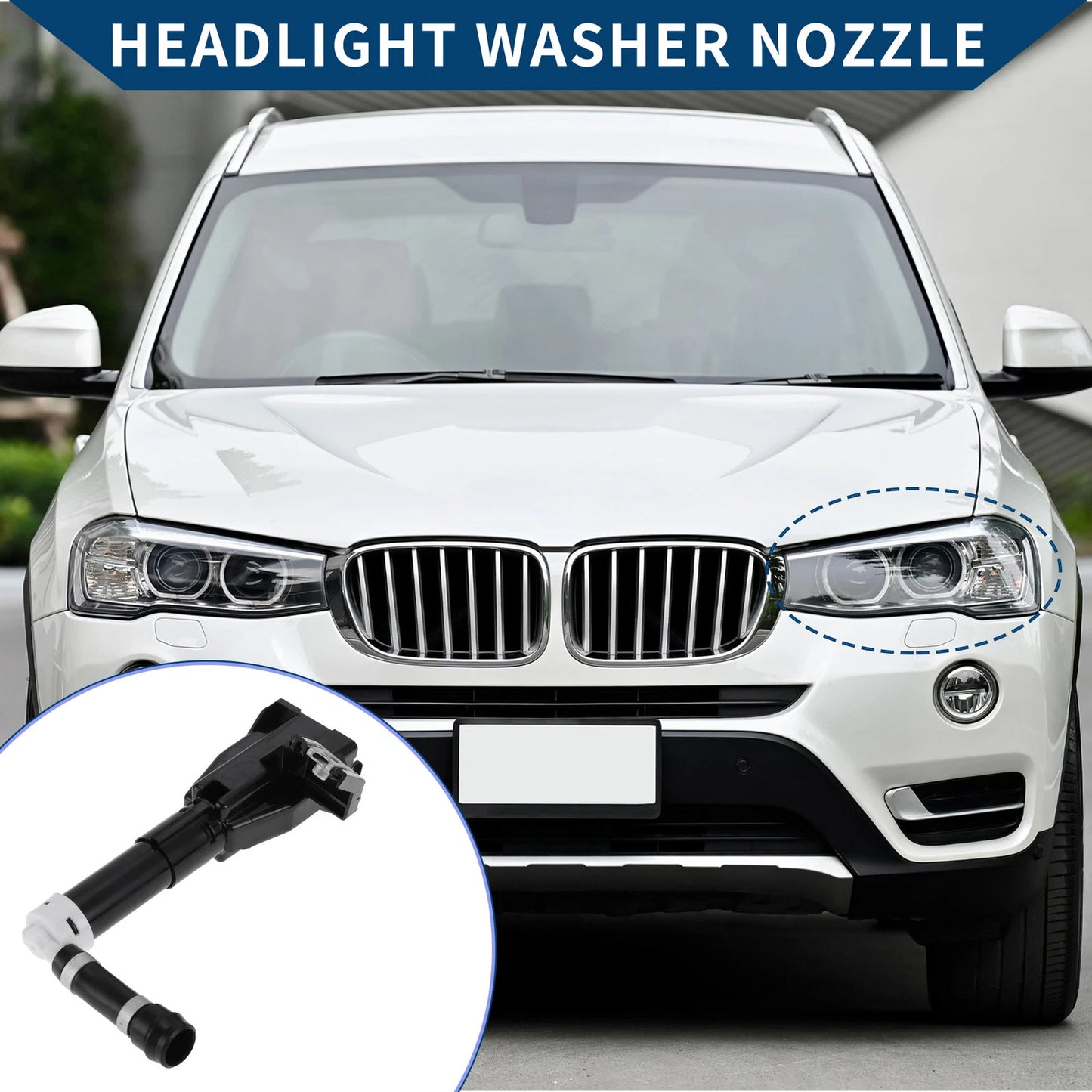 Front Driver Side Headlight Washer Nozzle for Lexus LX570 (2008–2011) No. 8520860030