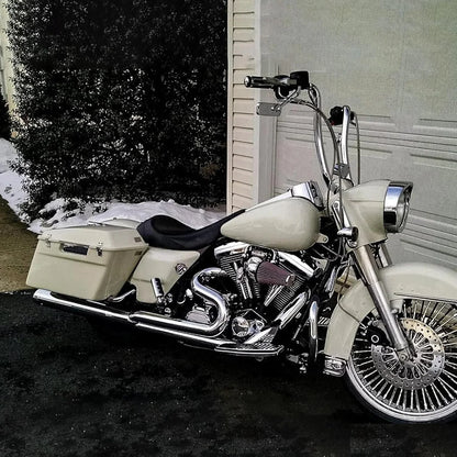 Chrome Rectangle Motorcycle Side Rear Mirrors for Harley Softail Sportster