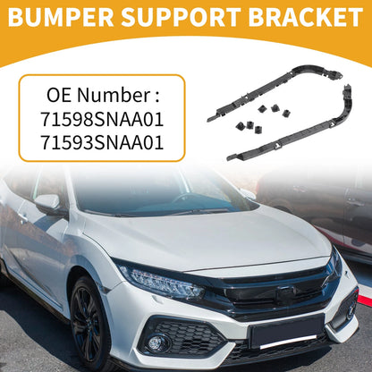 Set of 2 LH RH Side Rear Bumper Support Brackets for Honda Civic (2006–2011)