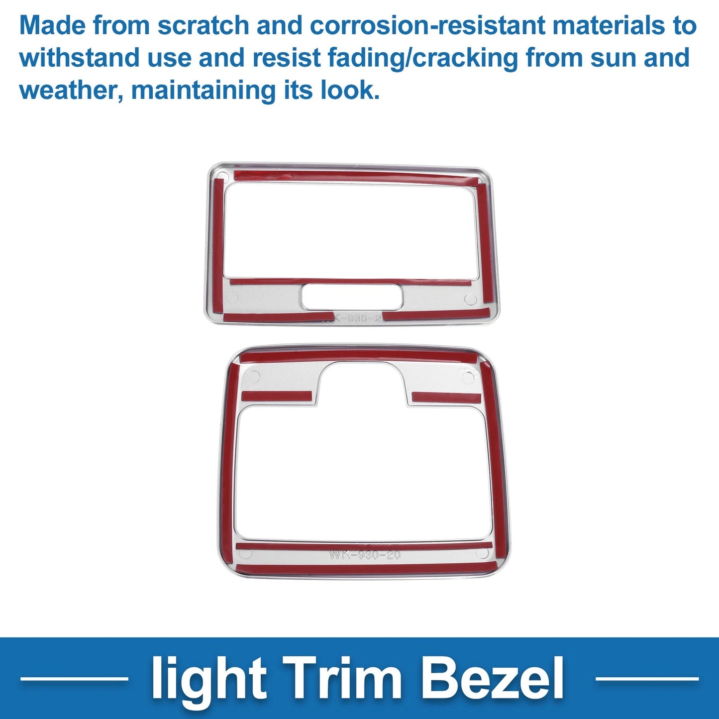 Front Row Light Trim Bezel for Suzuki Spacia Custom (2017–2024) Silver Tone