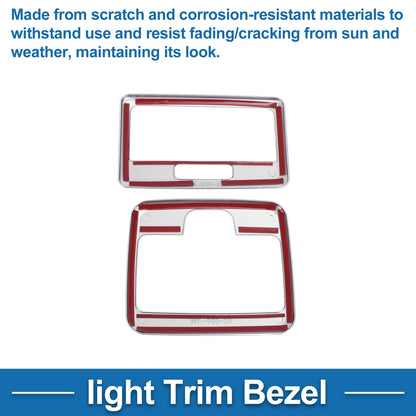 Front Row Light Trim Bezel for Suzuki Spacia Custom (2017–2024) Silver Tone