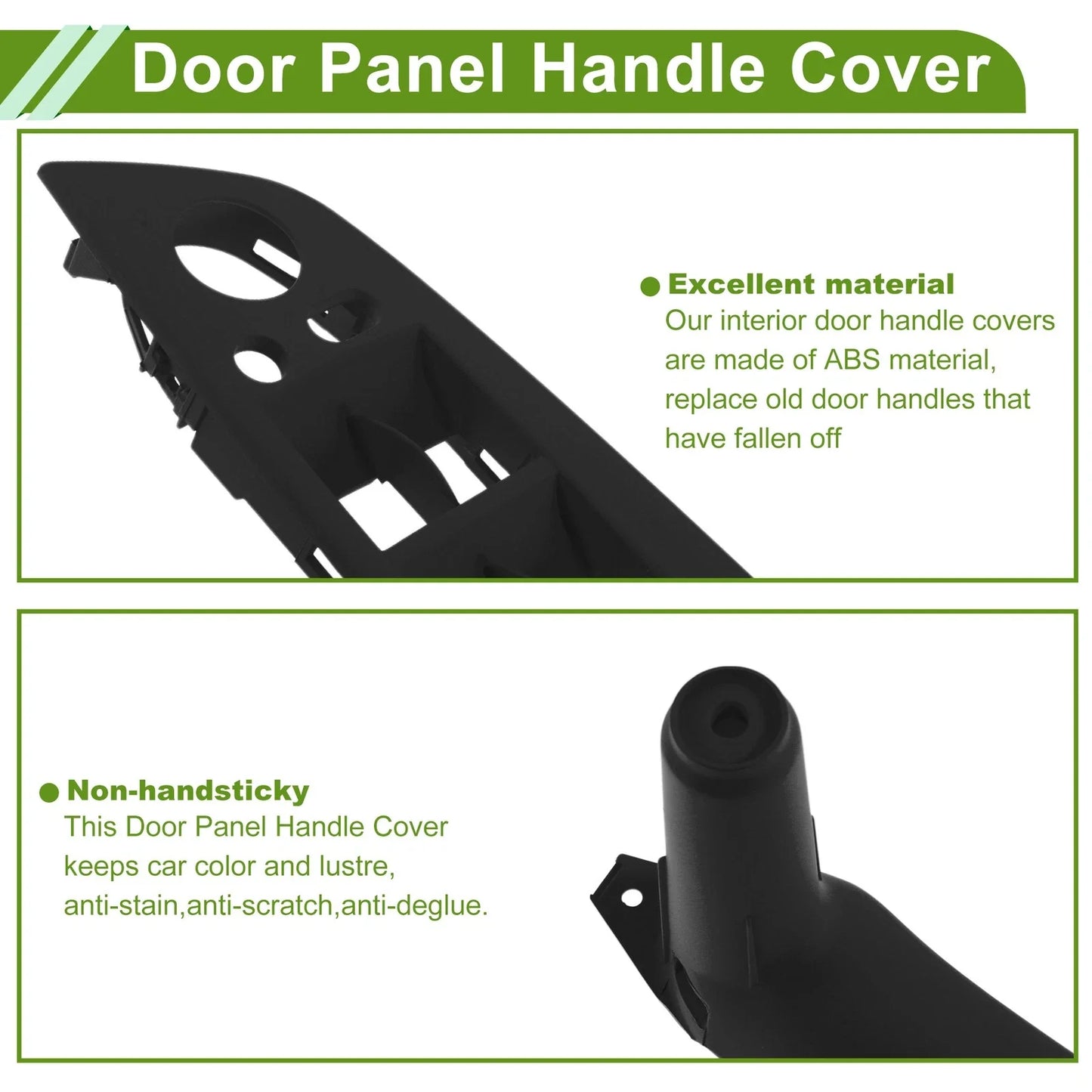 Door Panel Handle Pull Trim Cover for BMW X5 E70 (2007-2013) Black