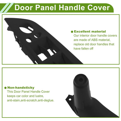 Door Panel Handle Pull Trim Cover for BMW X5 E70 (2007-2013) Black