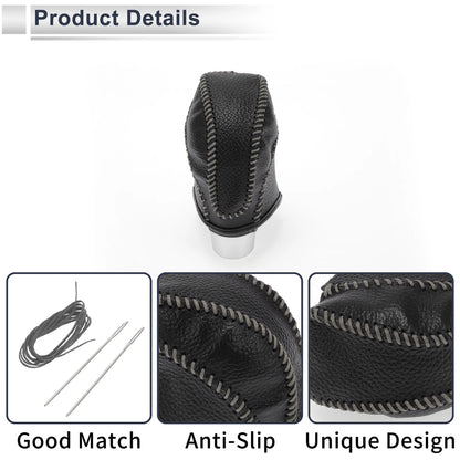 1 Pc Gear Shift Knob Cover for Subaru Impreza (2017-2023) Pebbled Black Grey